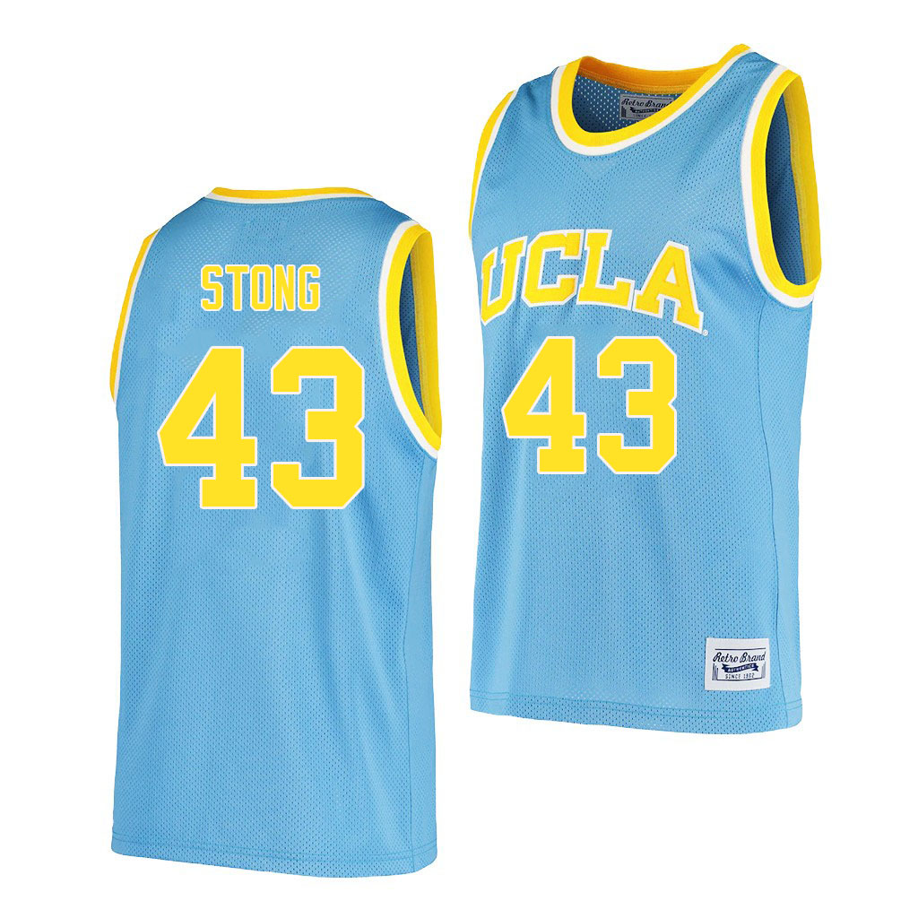 Men #43 Russell Stong UCLA Bruins College Jerseys Sale-Retro Blue - Click Image to Close